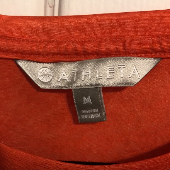 Athleta Orange Sheer Muscle Tank Top Size M - Picture 3 of 4